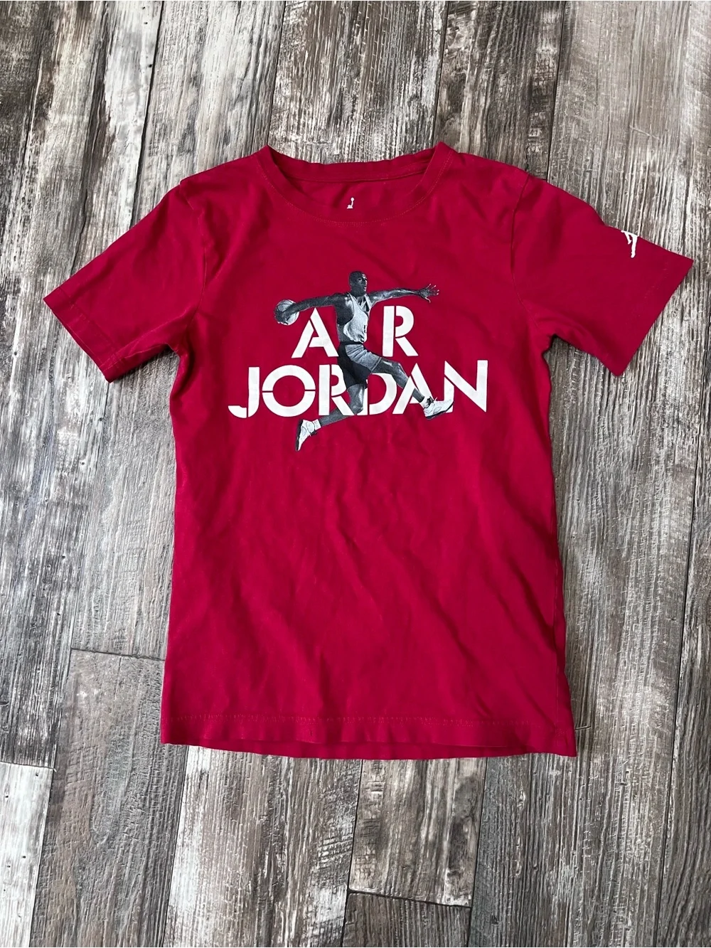 Jordan Kids' Red Air Jordan Graphic Tee size: M